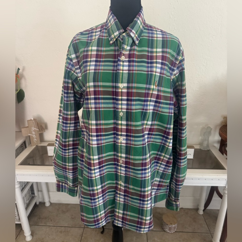 Polo by Ralph Lauren Green Plaid Button-Down Shirt